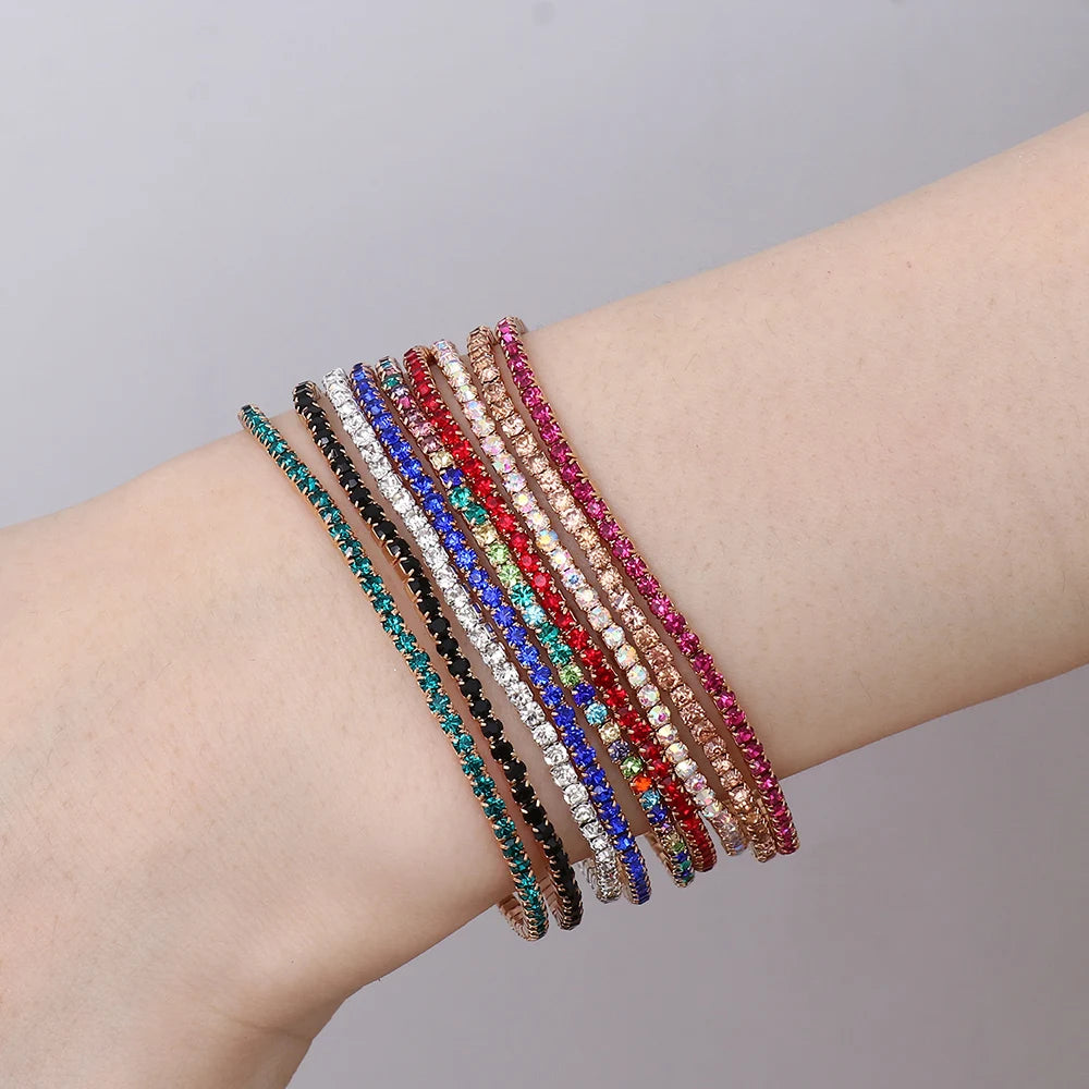 DRAVEN — Colorful Rhinestone Elastic Bracelet