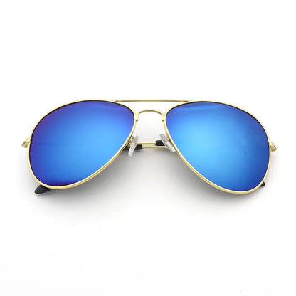 Pilot Round Sunglasses – Gradient Mirror Design – Elegant Men's Accessory | Accessorio Uomo Elegante