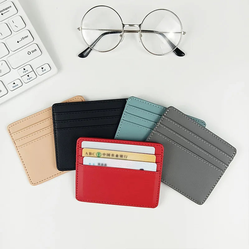 DRAVEN — PU Leather ID Card Holder Slim Multi Slot Wallet