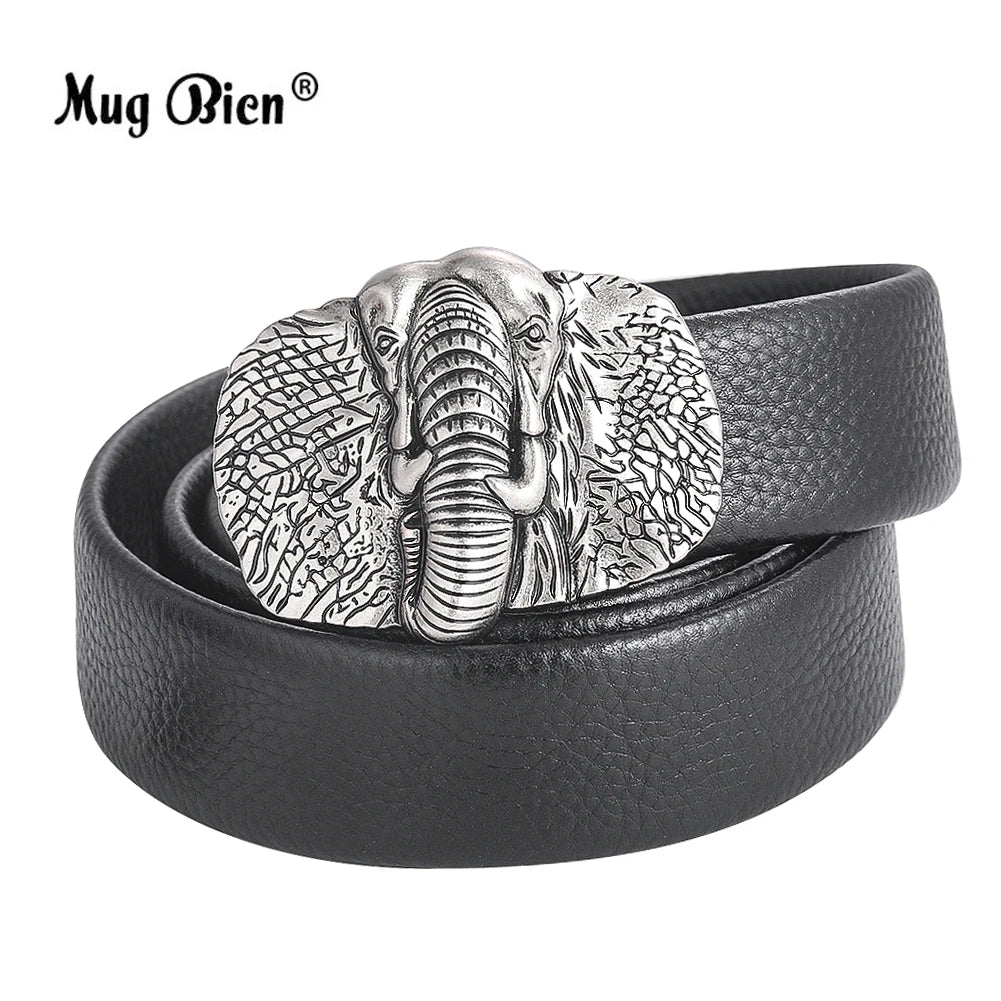 Elephant Alloy Belt Buckle Men Western Handmade Design – Elegant Men's Accessory | Accessorio Uomo Elegante
