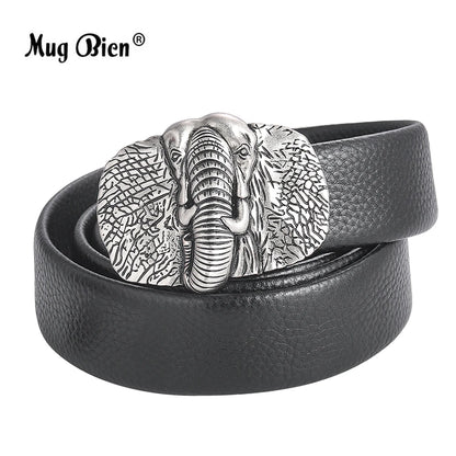 Elephant Alloy Belt Buckle Men Western Handmade Design – Elegant Men's Accessory | Accessorio Uomo Elegante