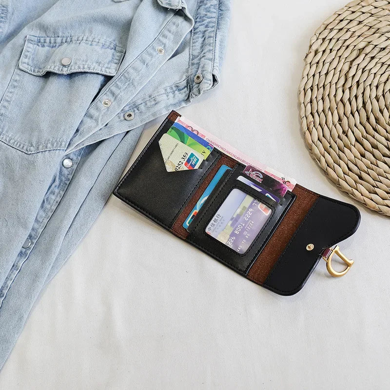 Luxury Leather Wallet Women Small Hasp Coin Purse – Elegant Men's Accessory | Accessorio Uomo Elegante