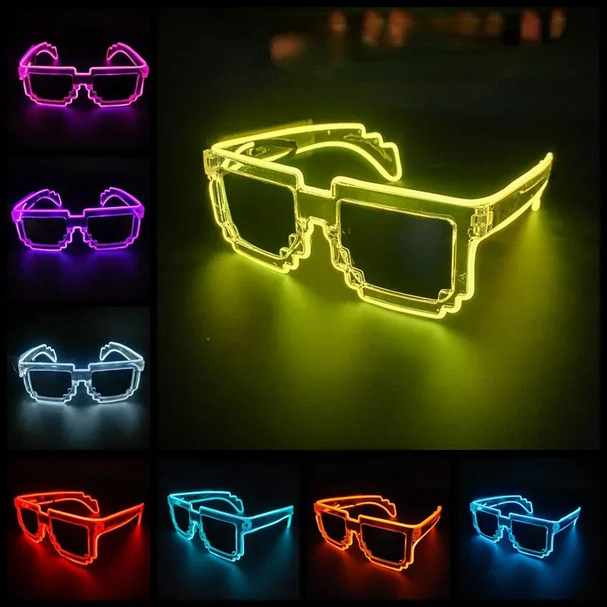 DRAVEN — LED Mosaic Glow Sunglasses – Party Flash Style