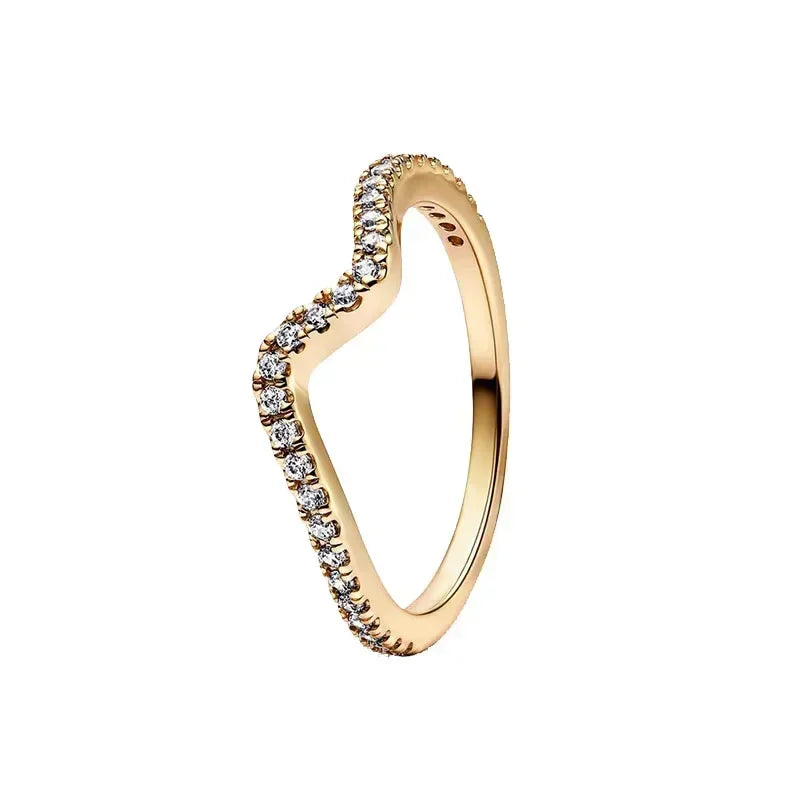 DRAVEN — Gold Heart Crown Sterling Silver Ring