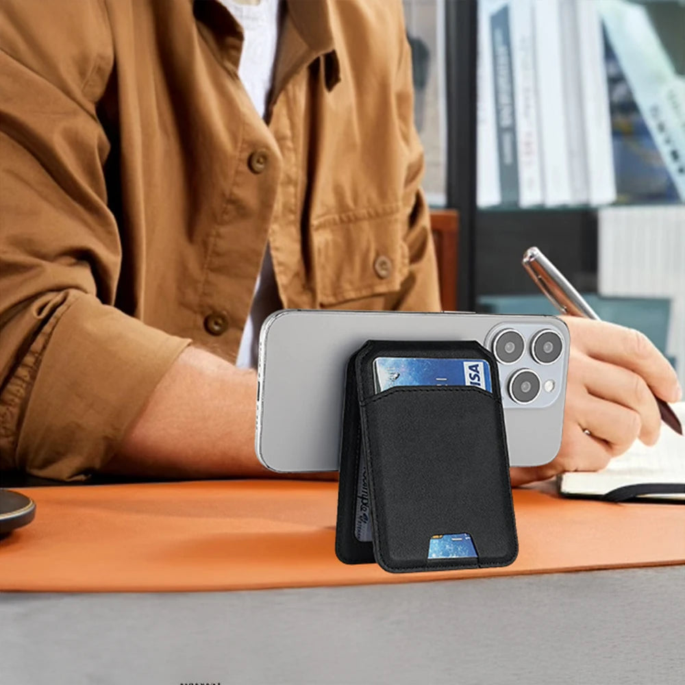 MagSafe Leather Wallet Holder Case iPhone 16 15 14 13 Pro Max – Elegant Men's Accessory | Accessorio Uomo Elegante