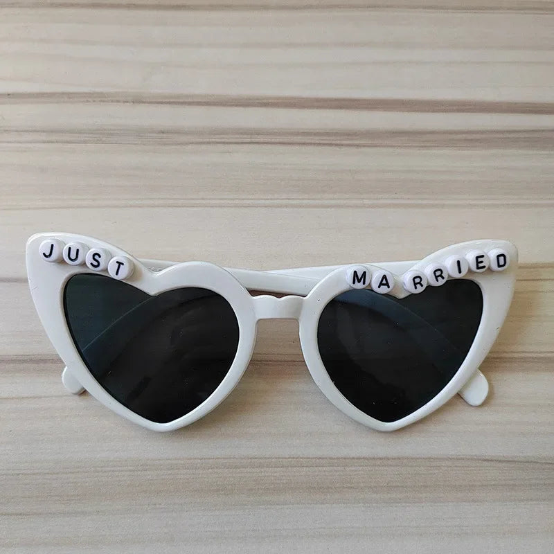 DRAVEN — Just Married Sunglasses – Bride & Groom Honeymoon Couple Shades
