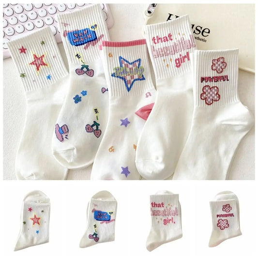 DRAVEN — Y2K Flower Ankle Socks – Unisex Retro Street Style — Socks | DRAVEN