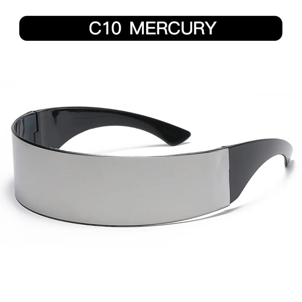 DRAVEN — Futuristic Rimless Sunglasses – Y2K Punk Lightweight Eyewear