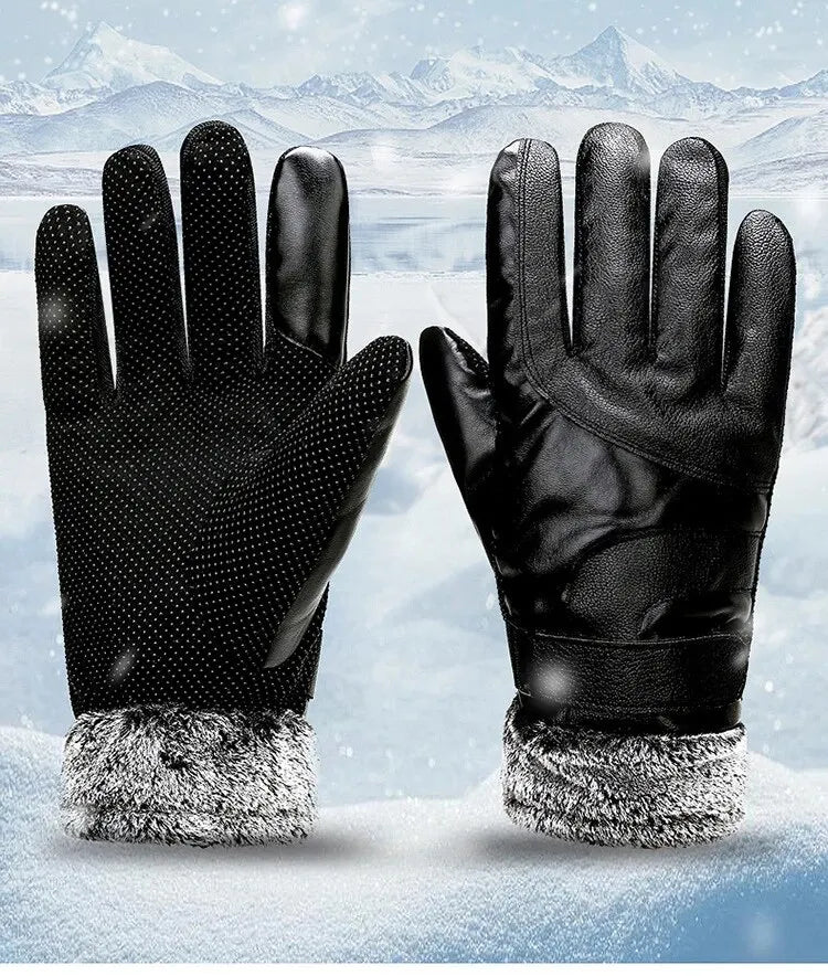 DRAVEN — Winter Leather Gloves – Touchscreen Waterproof Design