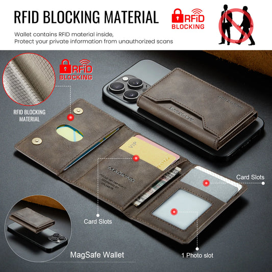 DRAVEN — Magnetic Leather Wallet Premium Foldable Mini Design — Wallets & Card Holders | DRAVEN