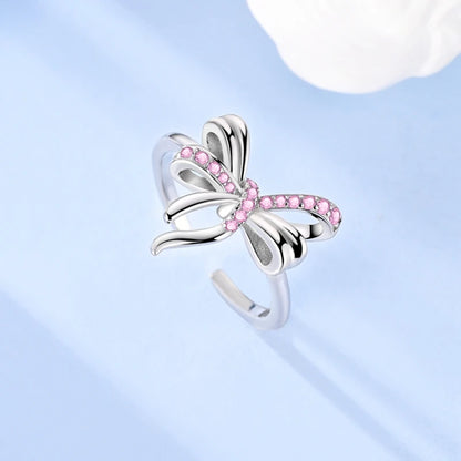 Blue Zircon Butterfly Silver Ring – Elegant Men's Accessory | Accessorio Uomo Elegante