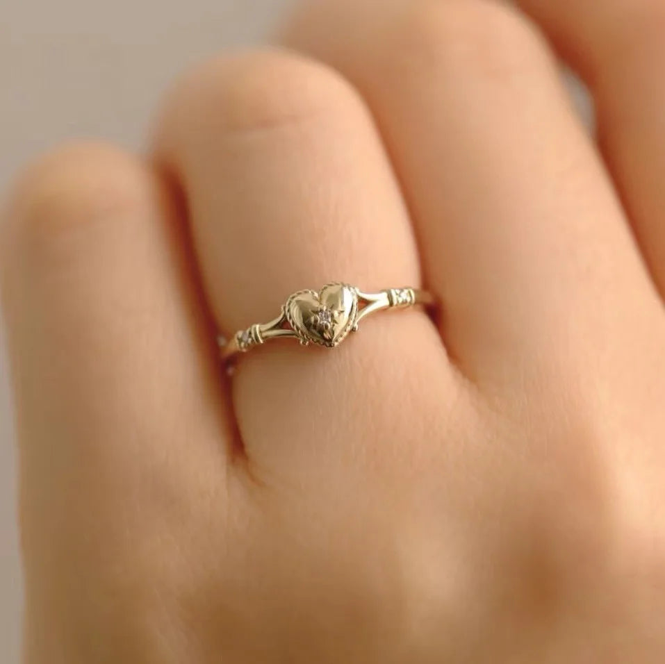 DRAVEN — Gold Plated Heart Ring