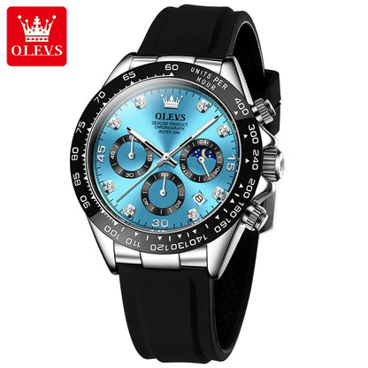 The Olevs Chronograph – Men’s Sport Luxury Watch with Date & Luminous Dial – Elegant Men's Accessory | Accessorio Uomo Elegante
