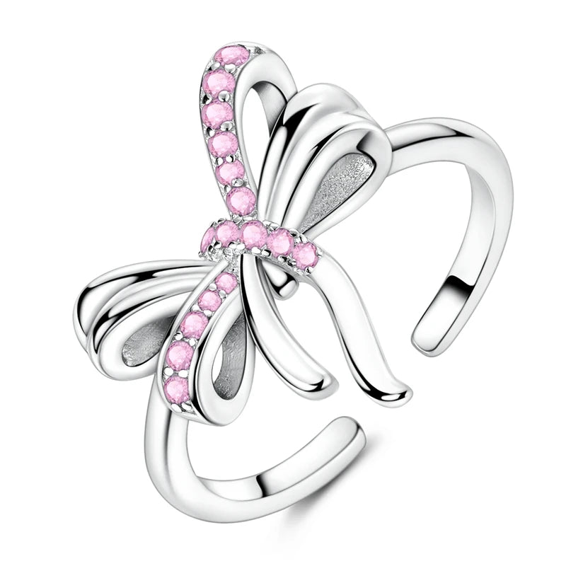 DRAVEN — Blue Zircon Butterfly Silver Ring