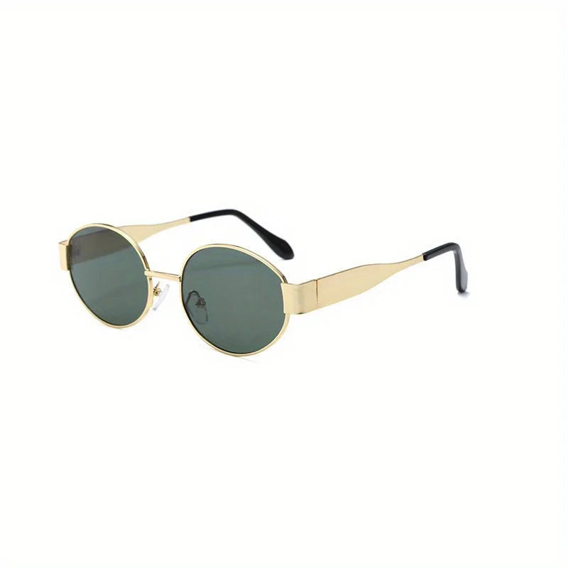 DRAVEN — Oval Metal Frame Sunglasses – Classic Retro Chic