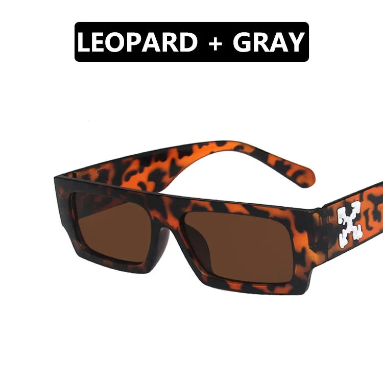 DRAVEN — White Square Sunglasses – Hole Design Vintage UV Eyewear