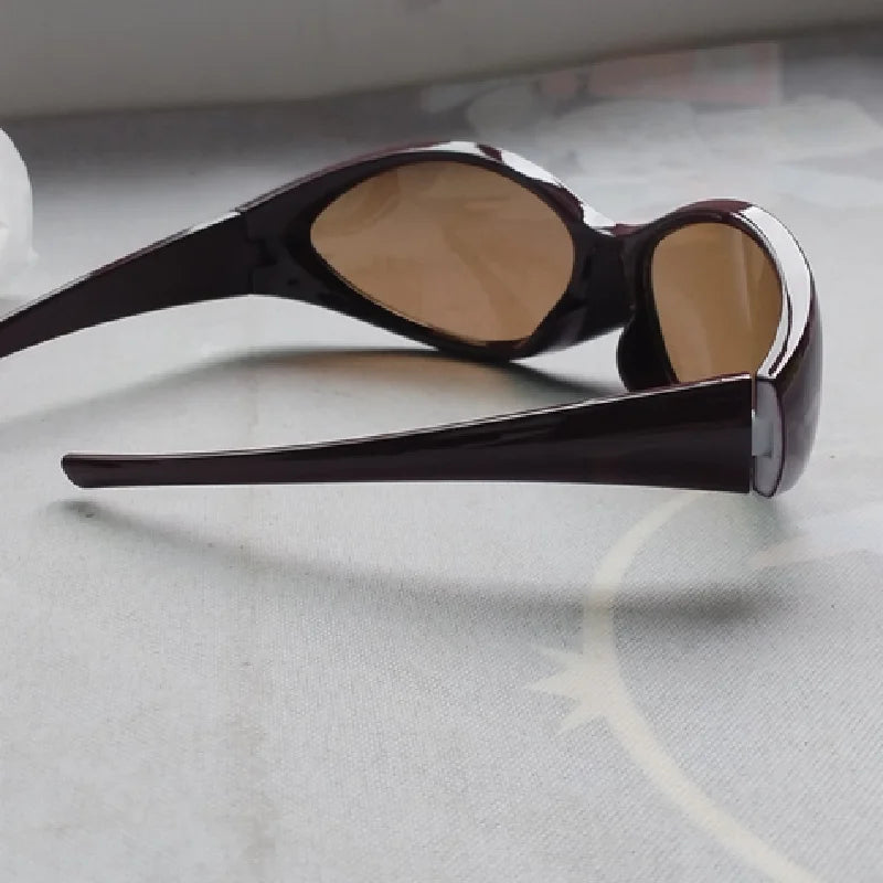 DRAVEN — Burgundy Cat Eye Sunglasses – Reflective Punk Luxury Shades