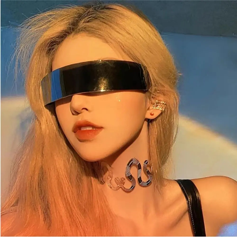 DRAVEN — Futuristic Rimless Sunglasses – Y2K Punk Lightweight Eyewear