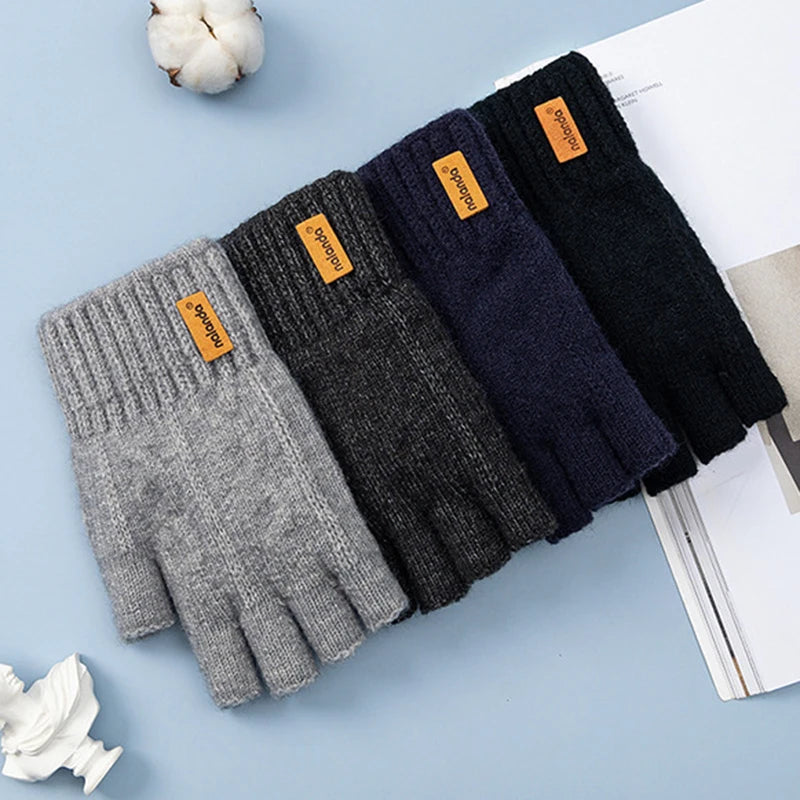 DRAVEN — Knitted Fingerless Gloves – Unisex Winter Street Style
