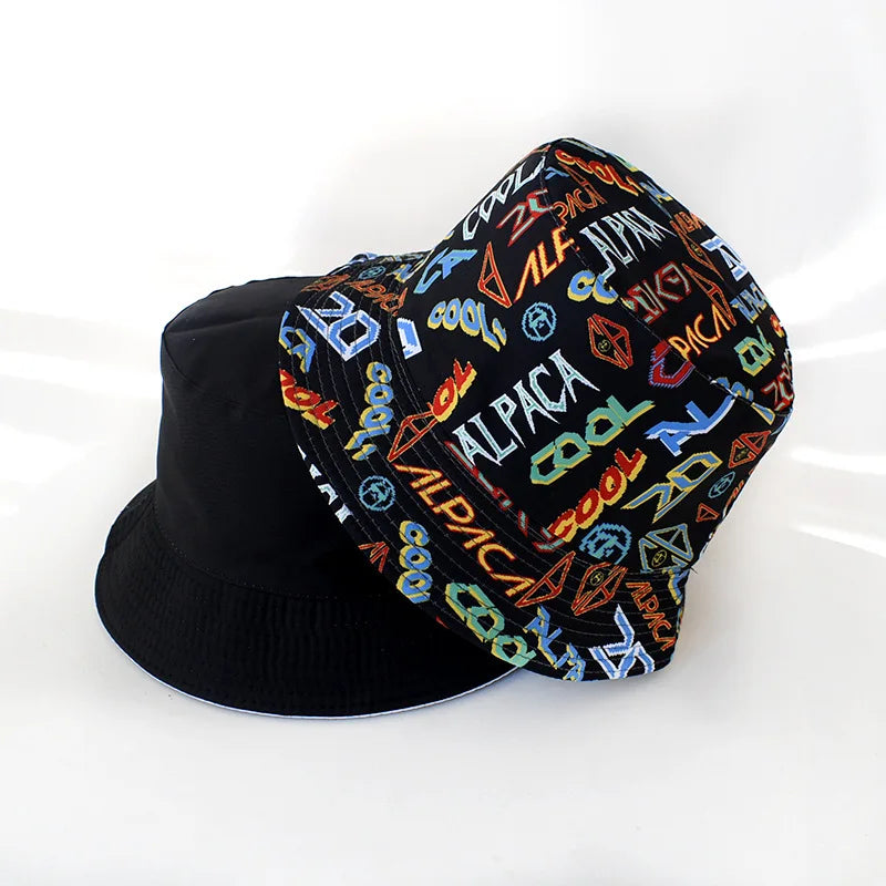DRAVEN — Graffiti Reversible Bucket Hat – Unisex Street Style