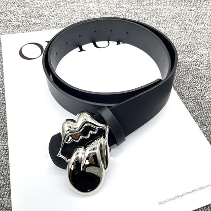 Y2K PU Leather Belt Women 2025 Large Buckle Design – Elegant Men's Accessory | Accessorio Uomo Elegante