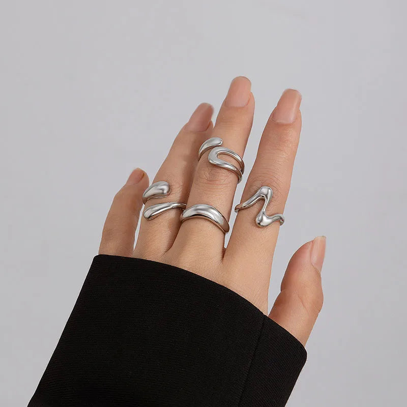 DRAVEN — Irregular Geometric Punk Ring