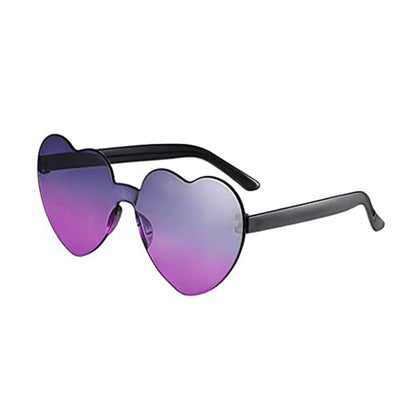 Rimless Heart Sunglasses – Colorful Gradient Love Shades – Elegant Men's Accessory | Accessorio Uomo Elegante