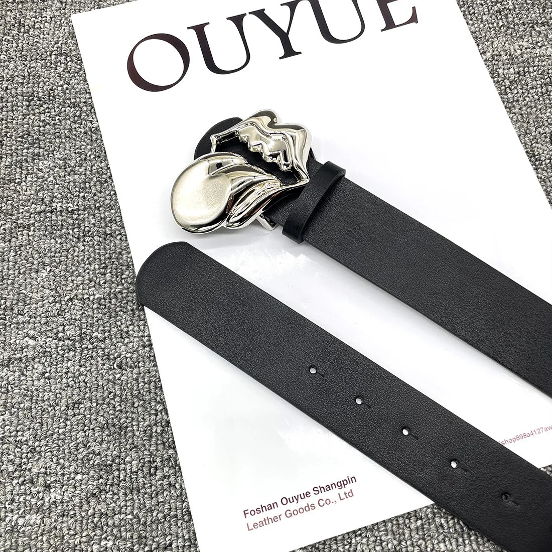 DRAVEN — Y2K PU Leather Belt Women 2025 Large Buckle Design