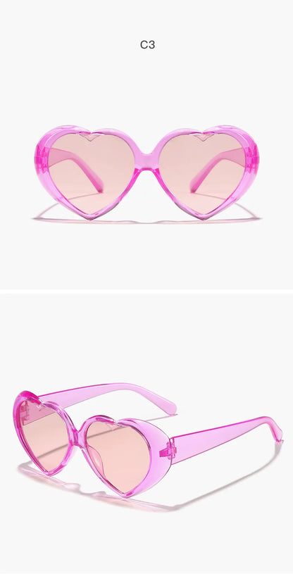 Heart Sunglasses – Vintage Love Frame UV400 Party Shades – Elegant Men's Accessory | Accessorio Uomo Elegante