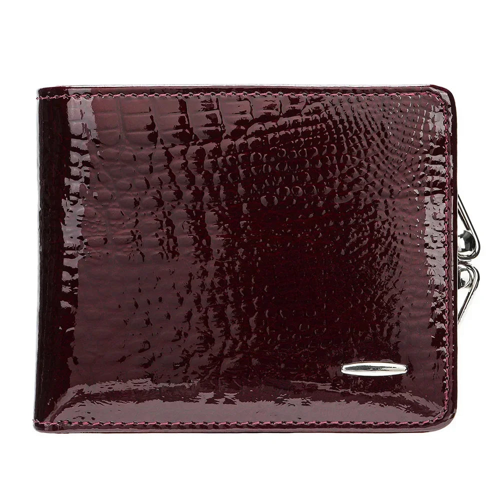 DRAVEN — Luxury Genuine Leather Wallet Women Short Clip Purse