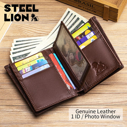 Genuine Leather Crocodile Wallet Men Retro Large Capacity – Elegant Men's Accessory | Accessorio Uomo Elegante