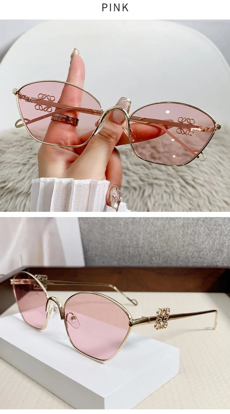 Metal Cat-Eye Sunglasses – Trendy Street Style – Elegant Men's Accessory | Accessorio Uomo Elegante