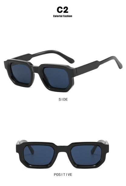 Vintage Rectangle Sunglasses – Retro Luxury Design – Elegant Men's Accessory | Accessorio Uomo Elegante