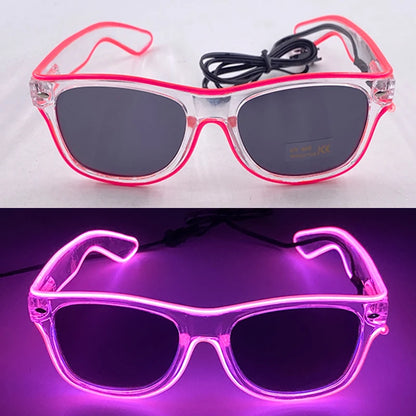 Neon Glow Party Sunglasses – LED Light-Up Style