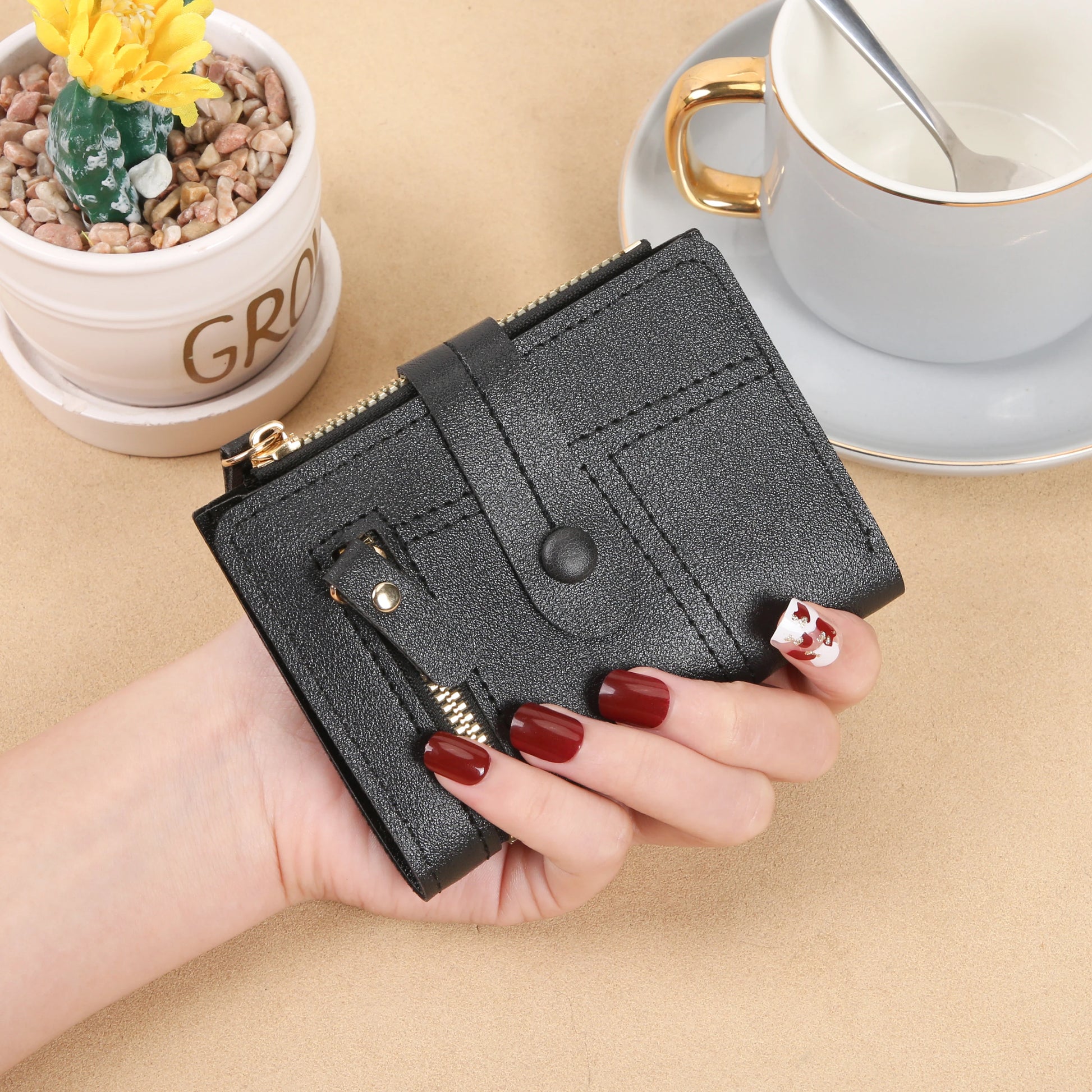 Luxury Short Wallet Women Multifunction Coin Purse – Elegant Men's Accessory | Accessorio Uomo Elegante