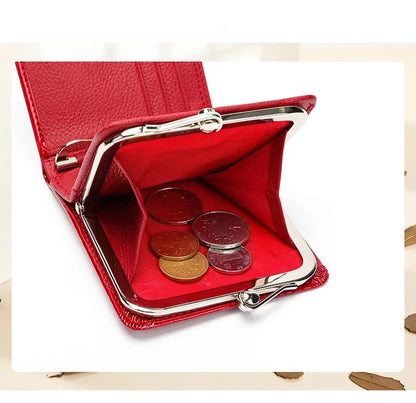 Luxury Genuine Leather Wallet Women Short Clip Purse – Elegant Men's Accessory | Accessorio Uomo Elegante