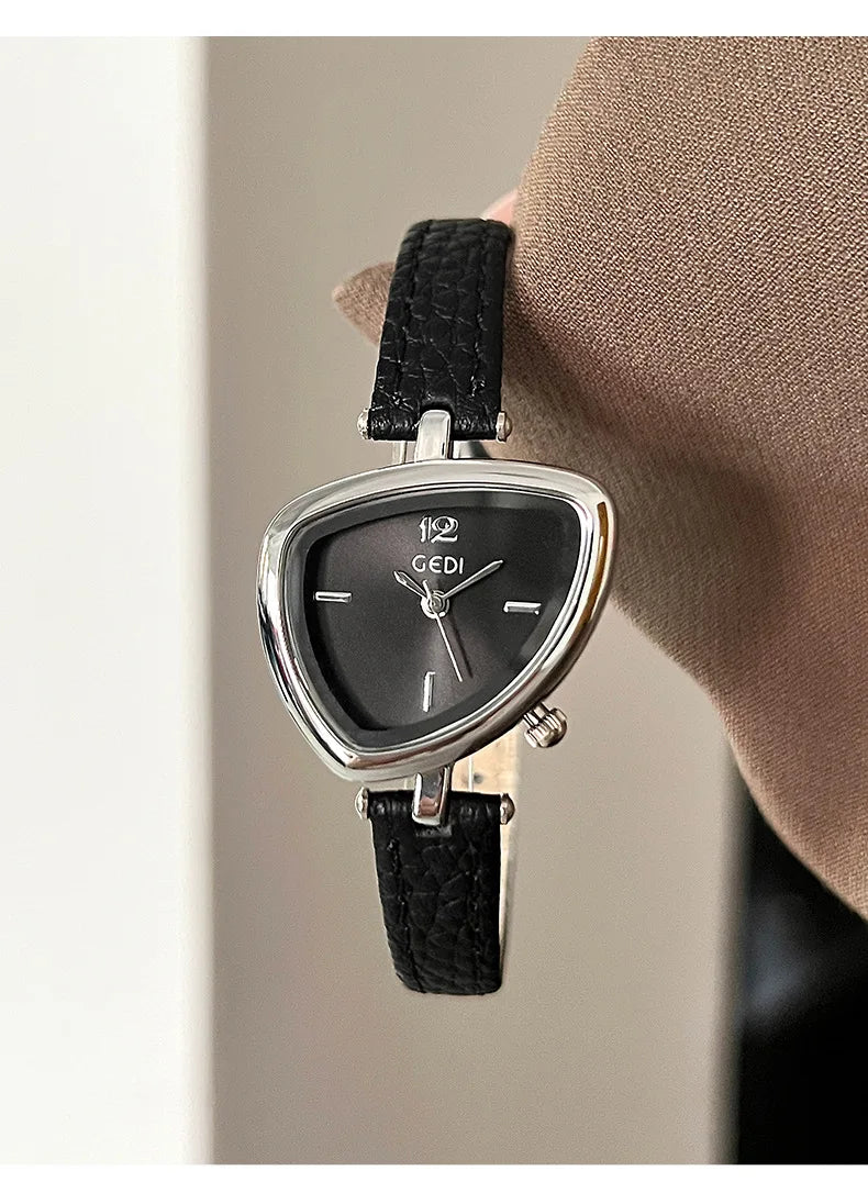 DRAVEN — Men’s Triangular Luxury Watch – Bold Stainless Steel Design