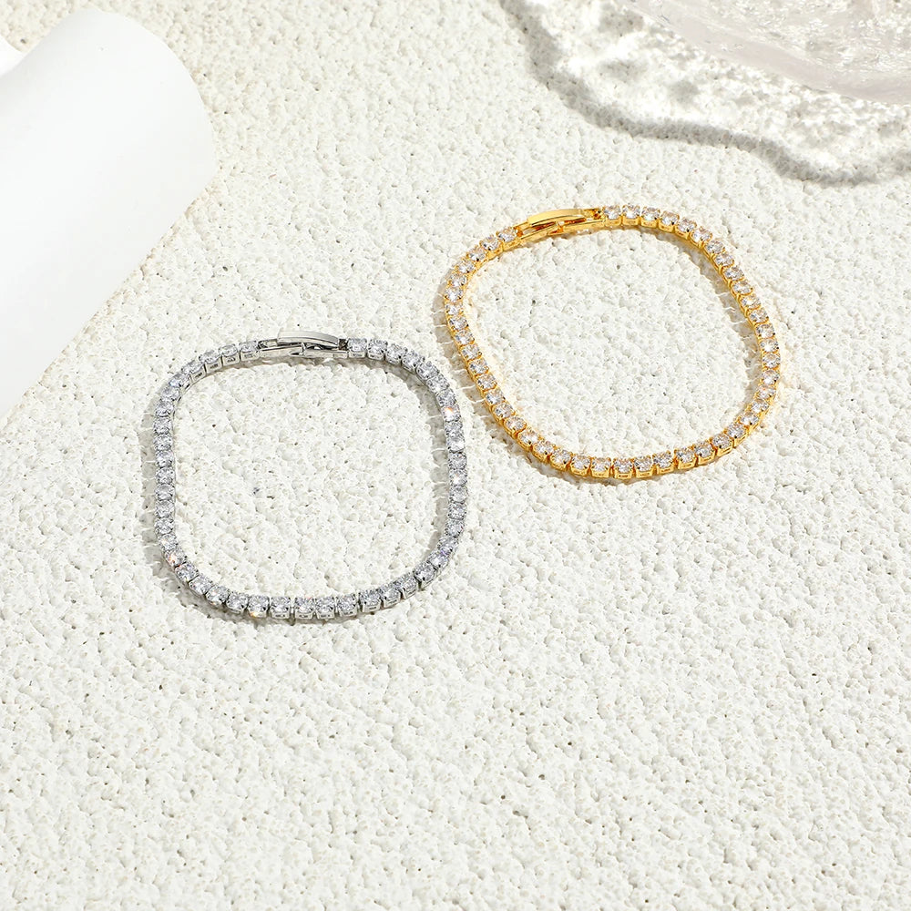 DRAVEN — 18K Gold-Plated Tennis Chain – Luxury Statement Choker