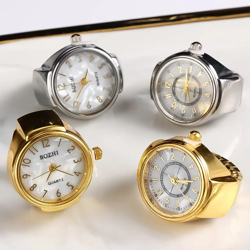 Luxury Quartz Watch Ring – Elegant Men's Accessory | Accessorio Uomo Elegante