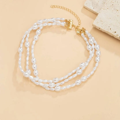 Baroque Imitation Pearl Choker – Elegant Beaded Necklace for Women 2024