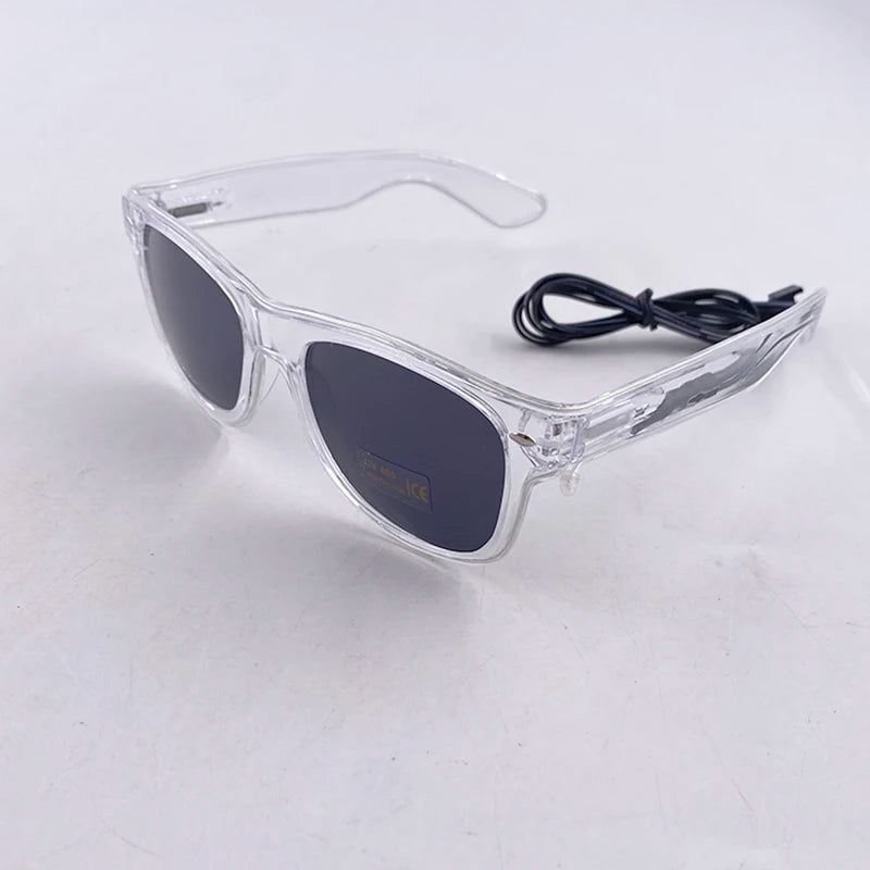 Neon Glow Party Sunglasses – LED Light-Up Style – Elegant Men's Accessory | Accessorio Uomo Elegante