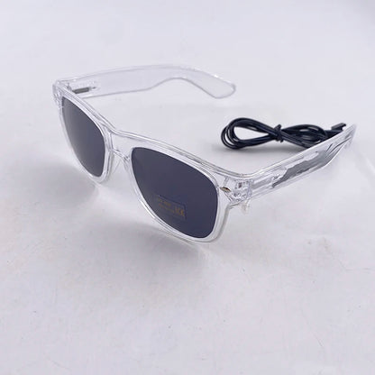 Neon Glow Party Sunglasses – LED Light-Up Style – Elegant Men's Accessory | Accessorio Uomo Elegante