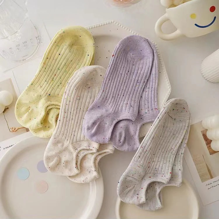 DRAVEN — Colorful Polka Dot Socks – 6 Pairs Women’s Fun Style