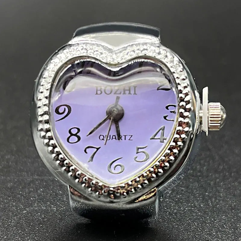DRAVEN — Heartbeat Time – Retro Punk Ring Watch with Roman Dial