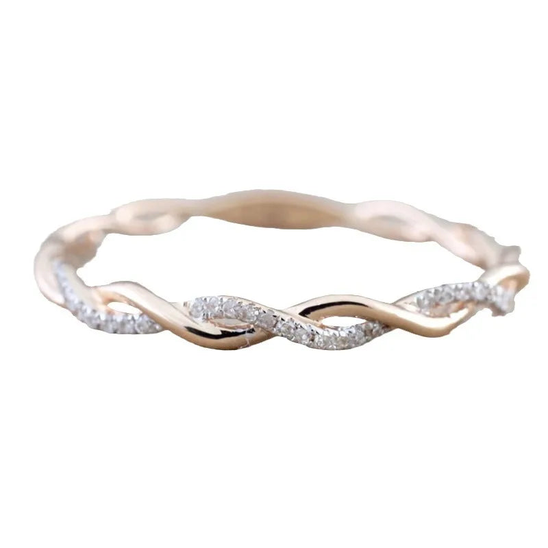 DRAVEN — Twist Design Cubic Zircon Ring