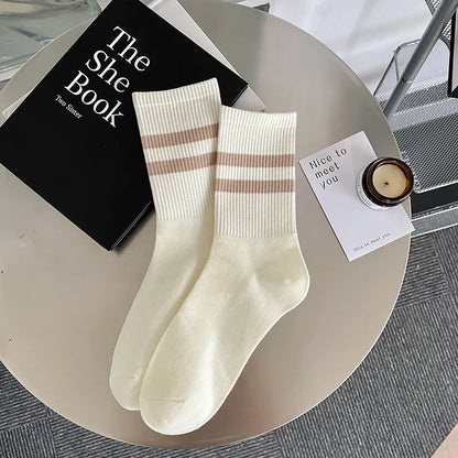 Candy Color Crew Socks – Women’s Japanese Preppy Style – Elegant Men's Accessory | Accessorio Uomo Elegante