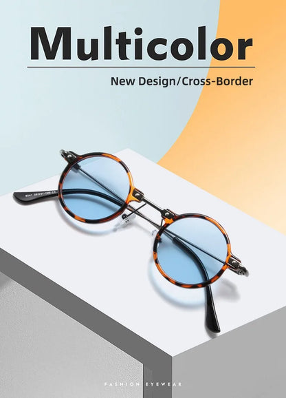 Round Metal Sunglasses – Retro Steampunk Design – Elegant Men's Accessory | Accessorio Uomo Elegante