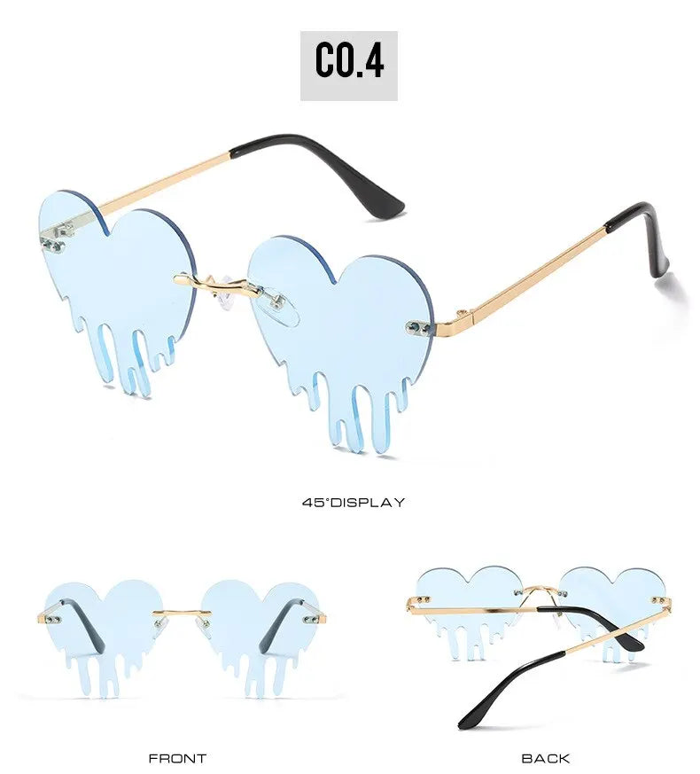 Heart Cat Eye Sunglasses – Retro Love Designer UV400 Shades – Elegant Men's Accessory | Accessorio Uomo Elegante