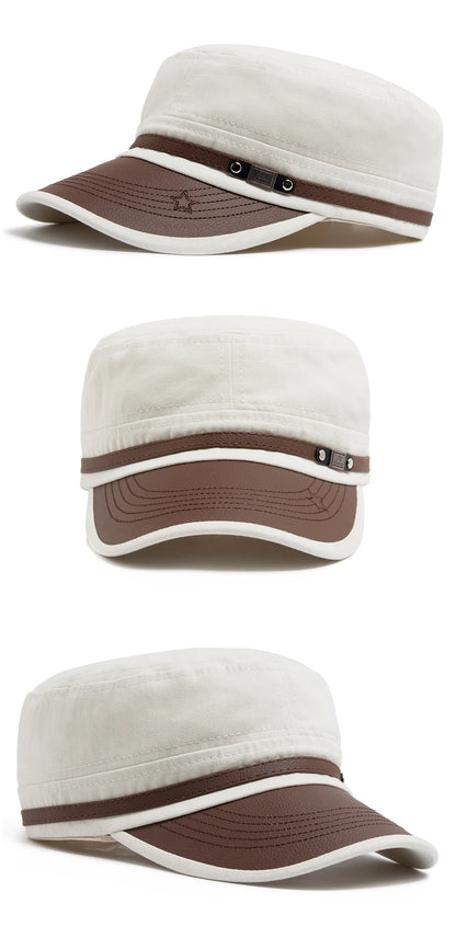 PU Leather Brim Baseball Cap – Unisex Casual Street Style