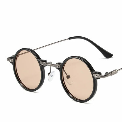 Round Metal Sunglasses – Retro Steampunk Design